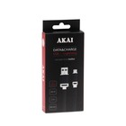 Кабель Akai, USB - Lightning, оплетка экокожа, 2.1 А, 1 м, черный - Фото 3