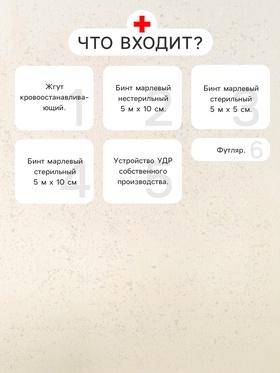 Автомобильная аптечка первой помощи №1 «Мицар», дорожная, футляр 5