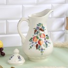 Кувшин с крышкой «Клубничка», 2 л, 10×27 см, 1 сорт, автор Рогочая Н.В. - Фото 4