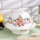 Блинница с крышкой «Воскресенье», блюдо, 22.5×22.5×17.5 см, 1 сорт, автор Рогочая Н.В. - Фото 1