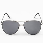 Очки солнцезащитные «OneSun. Авиаторы», UV 400, линза 5.5×6.5 см дужка 12 см, ширина 14 см, чёрные - Фото 2