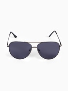 Очки солнцезащитные «OneSun. Авиаторы», UV 400, линза 5.5×6.5 см дужка 12 см, ширина 14 см, чёрные - Фото 3