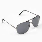 Очки солнцезащитные «OneSun. Авиаторы», UV 400, линза 5.5×6.5 см дужка 12 см, ширина 14 см, чёрные - Фото 3