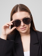 Очки солнцезащитные «OneSun. Авиаторы», UV 400, линза 5.5×6.5 см дужка 12 см, ширина 14 см, чёрные - Фото 4