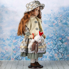 УЦЕНКА Кукла коллекционная керамика "Наташа с зайчиком" 60 см - Фото 2