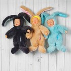 Мягкая игрушка «Кукла в костюме зайца», на животе вышивка, закрытые глаза, цвета МИКС - Фото 1
