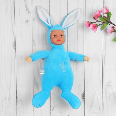 Мягкая игрушка «Кукла в костюме зайки», цвета МИКС