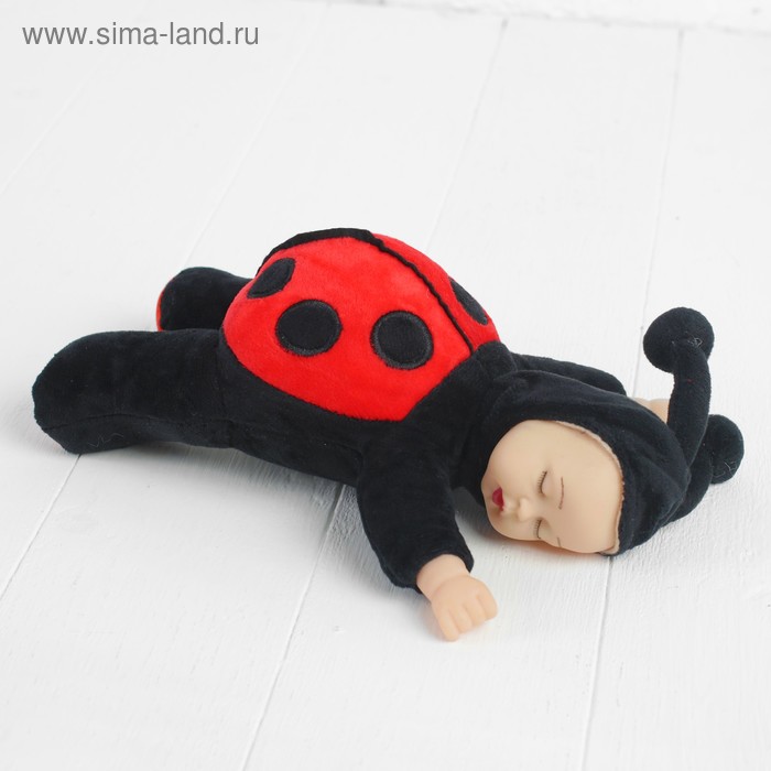 Мягкая игрушка «Кукла в костюмчике божьей коровки», цвета МИКС - Фото 1