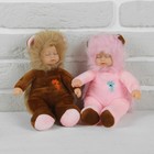 Мягкая игрушка "Кукла в меховом костюмчике", закрытые глазки, цвета микс - Фото 2