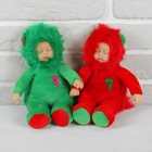Мягкая игрушка "Кукла в меховом костюмчике", закрытые глазки, цвета микс - Фото 3