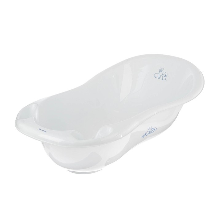 Ванна детская «Кролики» со сливом, 102 см, белая - Фото 1
