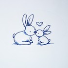 Ванна детская «Кролики» со сливом, 86 см, белая - Фото 2