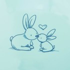 Ванна детская «Кролики» со сливом, 86 см, цвет бирюзовый - Фото 3