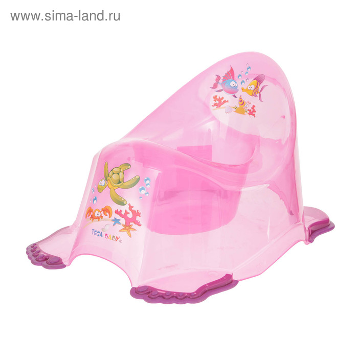 Горшок детский антискользящий «Аква», цвет розовый - Фото 1
