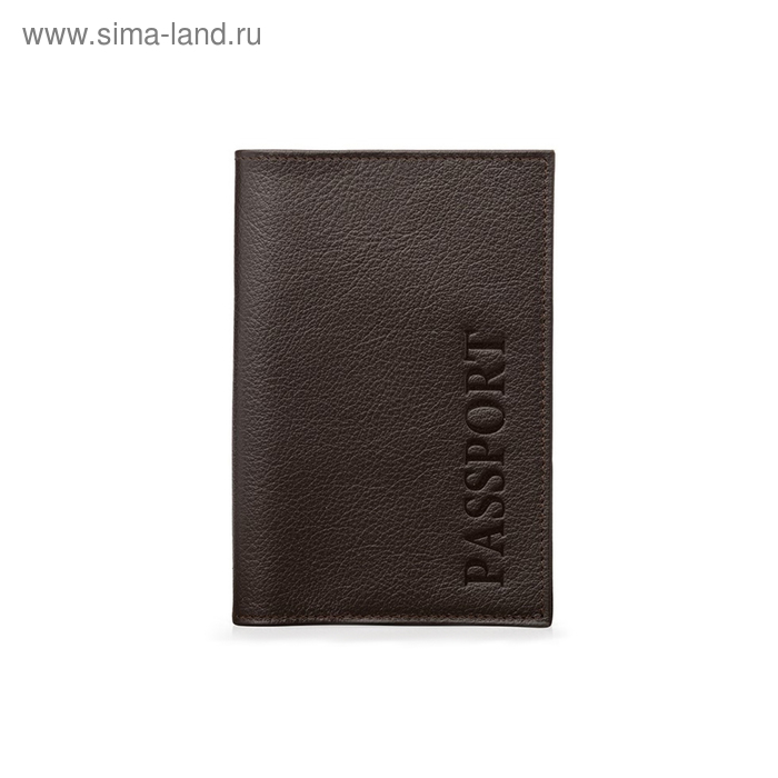 Обложка для паспорта без застежки, натуральная кожа, коричневый (FT-PS01-K02) - Фото 1