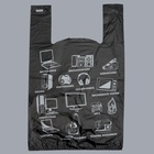 Пакет «Электроника», полиэтиленовый, майка, чёрная 40×63 см, 20 мкм - Фото 2