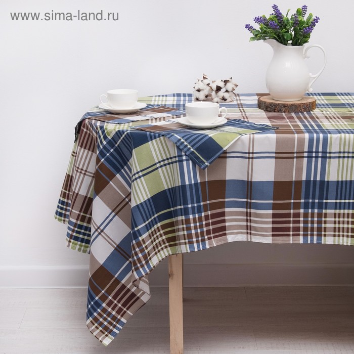 Скатерть "Брайтон" 140х220 см,салфетка 30х30 см(6шт) - Фото 1
