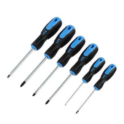 УЦЕНКА Набор отверток ТУНДРА, 3х75, 5х100, 6х125 мм (+/-), сатин, двухкомпонентная рукоятка