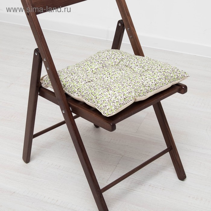 Подушка на стул набивная 05-063 42х42х13 см, репс, хл 100%, ПЭ 100% - Фото 1