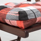 Подушка на стул Шотландка, 40х40х8 см репс, ПЭ 100% - Фото 2