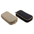 Косметичка 2-х секционная, однотонная, цвета МИКС - Фото 1