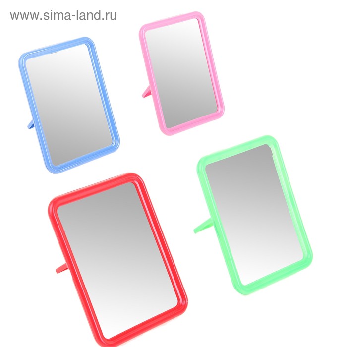 Зеркало настольное, прямоугольное, без увеличения, цвет МИКС - Фото 1