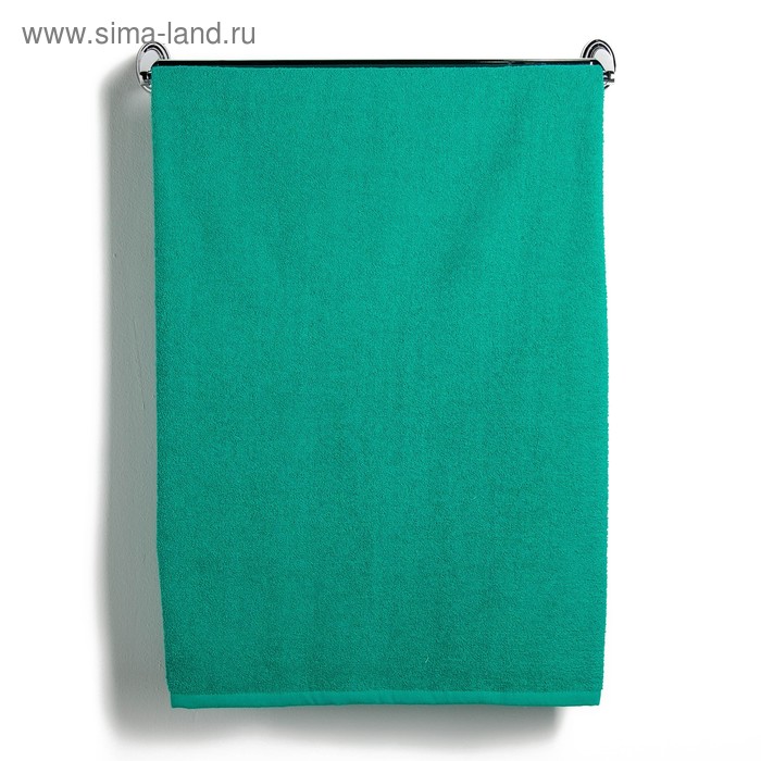 Полотенце махровое гладкокрашеное 70х140 см, морская волна, хл 100%, 400 г/м2 - Фото 1