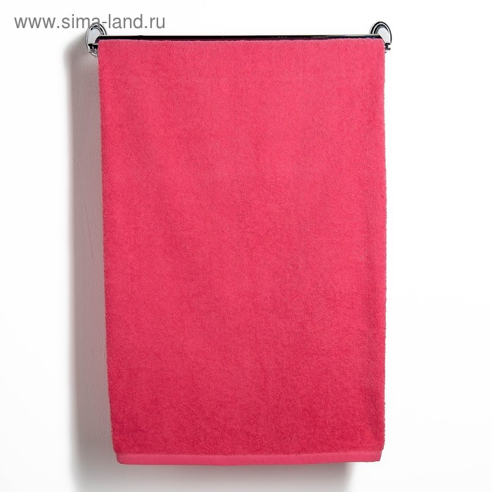 Полотенце махровое гладкокрашеное 70х140 см, корал, хл 100%, 400 г/м2 - Фото 1