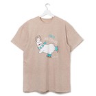 Футболка удлинённая женская KAFTAN "Happy family" бежевый, р-р 46-48, 100 % хлопок - Фото 1