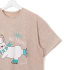 Футболка удлинённая женская KAFTAN "Happy family" бежевый, р-р 46-48, 100 % хлопок - Фото 4