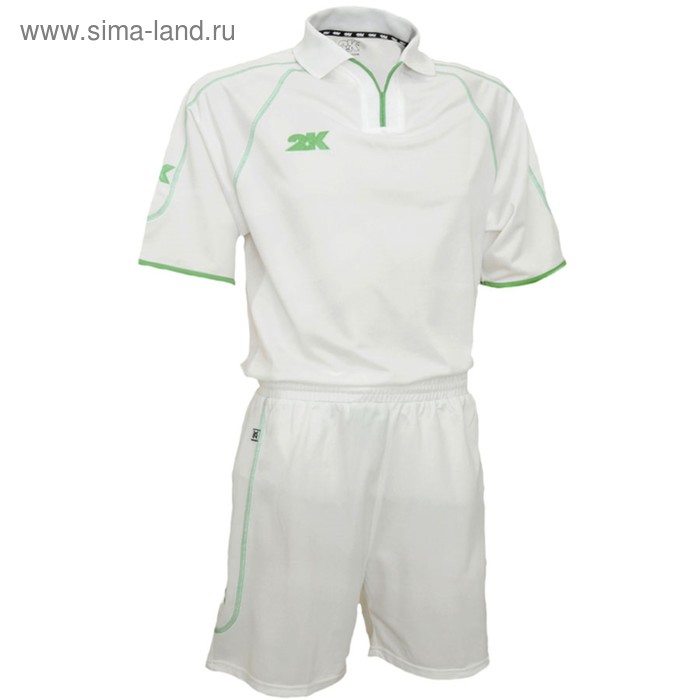 Комплект футбольной формы 2K Sport Gabriel, white/green, размер S - Фото 1