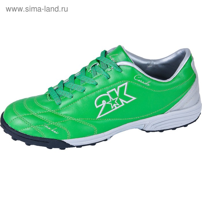 Бутсы шиповки 2K Sport Corado, green/silver, размер 38 - Фото 1