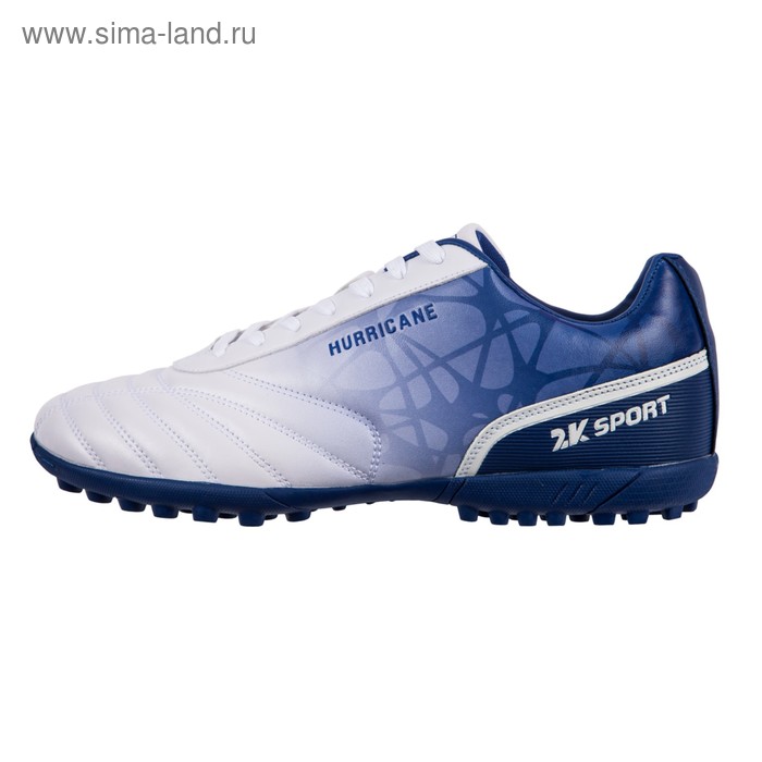 Футбольные бутсы 2K Sport Hurricane TF, white/royal, размер 42 - Фото 1