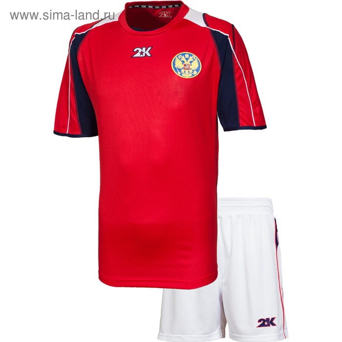Комплект футбольной формы 2K Sport Lauro (с вышивкой), red/navy/white, размер XXL - Фото 1