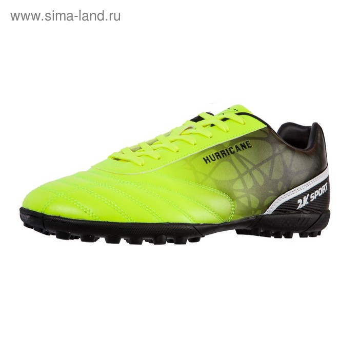 Футбольные бутсы 2K Sport Hurricane TF, lime/black, размер 41 - Фото 1