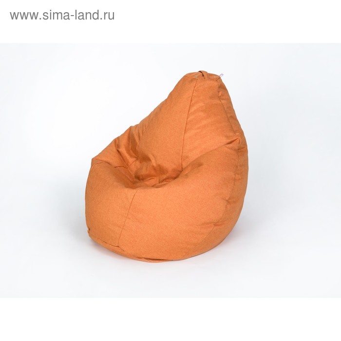 Кресло - мешок «Груша», малая, ширина 60 см, высота 85 см, цвет оранжевый, рогожка - Фото 1