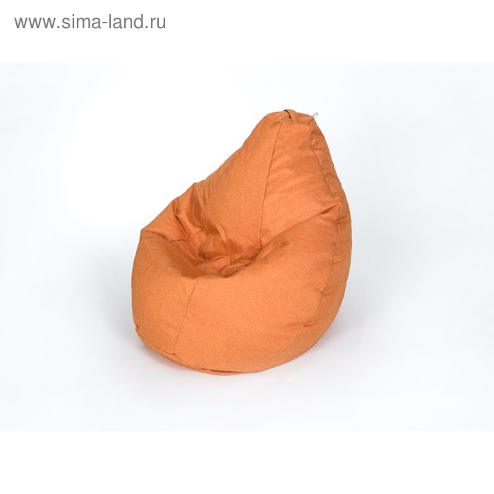 Кресло - мешок «Груша» большая, ширина 90 см, высота 135 см, цвет оранжевый, рогожка - Фото 1