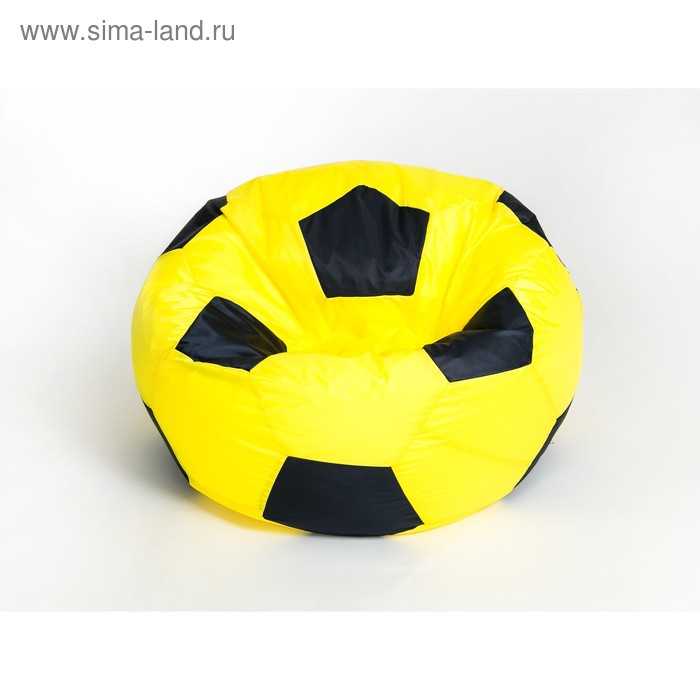 Кресло-мешок «Мяч» большой, диаметр 95 см, цвет жёлто-чёрный, плащёвка - Фото 1