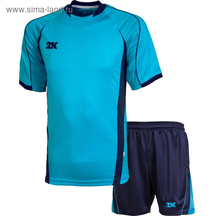 Комплект футбольной формы 2K Sport Forte, sky-blue/navy, размер XS - Фото 1