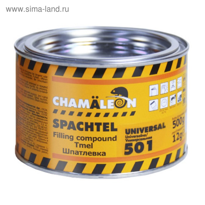 Шпатлевка CHAMAELEON, универсальная, среднезернистая (отвердитель в комплекте), 0,515 кг - Фото 1