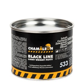 Шпатлевка CHAMAELEON, легкая, со стекловолокном BlackLine(отвердитель в комплекте),515г