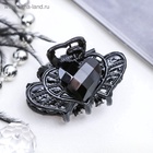 Крабик для волос «Чёрные кружева», сердечко, 2.2 см, чёрный - Фото 5