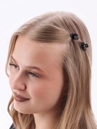 Крабик для волос «Чёрные кружева», сердечко, 2.2 см, чёрный - Фото 4