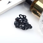 Краб для волос "Чёрные кружева" павлин, 2,5 см, чёрный - фото 320610037