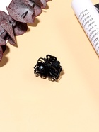 Крабик для волос «Чёрные кружева», два сердца, 2.3 см, чёрный - Фото 3