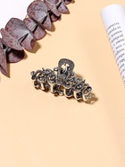 Крабик для волос «Ночной бриз», узоры, 4.5 см, серебристый - Фото 3