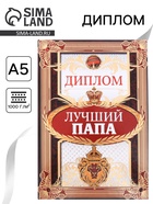 Диплом «Лучший папа», А5, 21×15 см - Фото 1