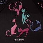 Зонт полуавтоматический "Богиня кошка ", R=50см, с проявляющимся рисунком, цвет чёрный - Фото 3