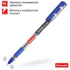 Ручка шариковая Luxor 1597 Spark, узел 0.7 мм, грип, синяя - Фото 2