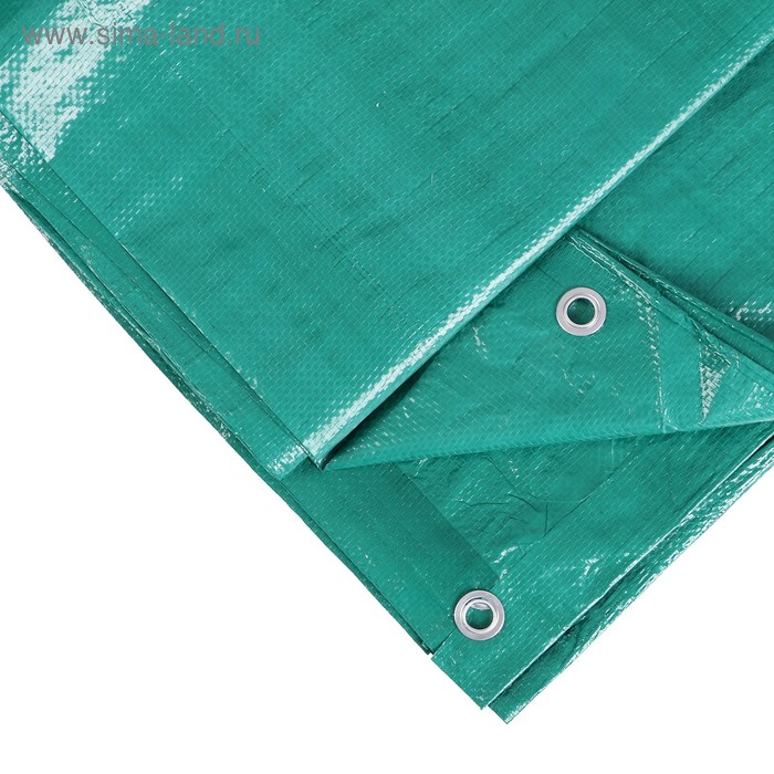 Тент защитный, 8 × 6 м, плотность 120 г/м², зелёный/серебристый - Фото 1